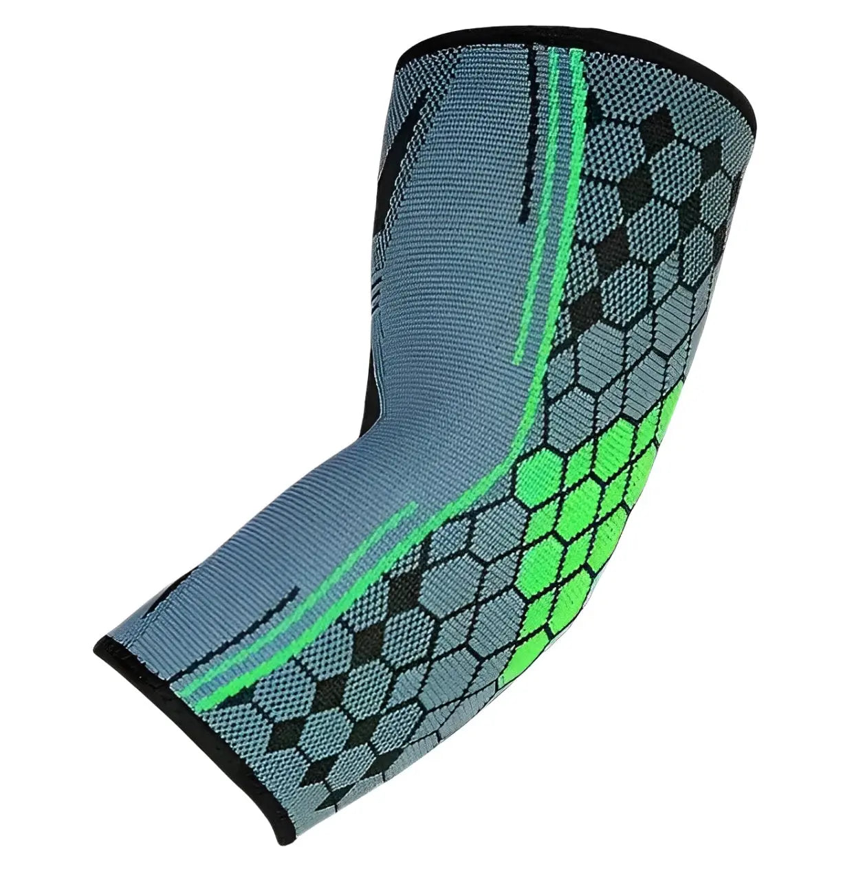 Elastik kompresjon albuestøtt i pustende nylon. Forbedret komfort og støtte, er egnet for bruk under sport og under rehabilitering.