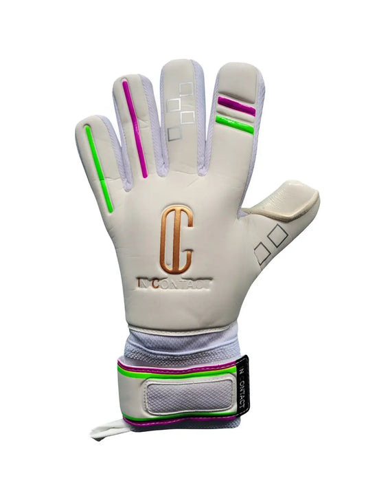 bakhånden til en profesjonell keeperhanske i fotball