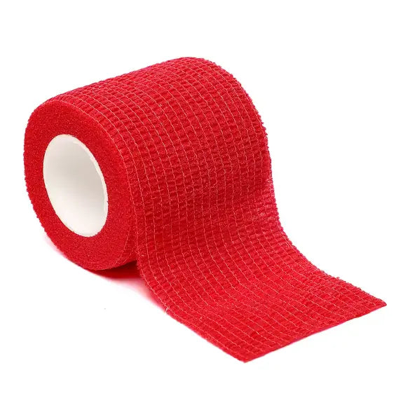 Selvklebende elastiske sportsbandasjer 5 meter lange og 2,5 centimeter brede. Ideell for fingerbeskyttelse.