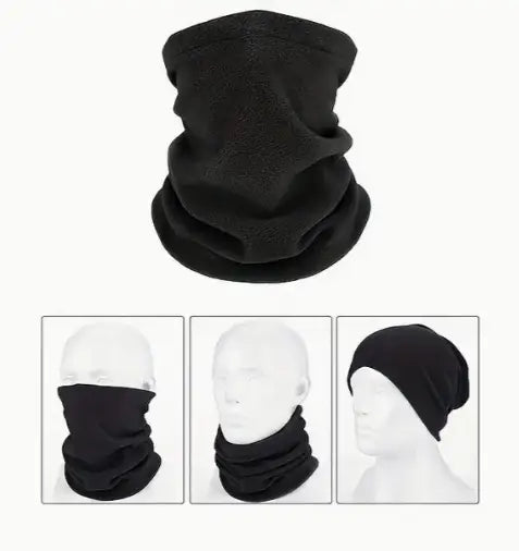 Varmt multifunksjonelt halsdeksel. Ansikts og nakkebeskyttelse, justerbar snøring. Vind og kaldsikker.