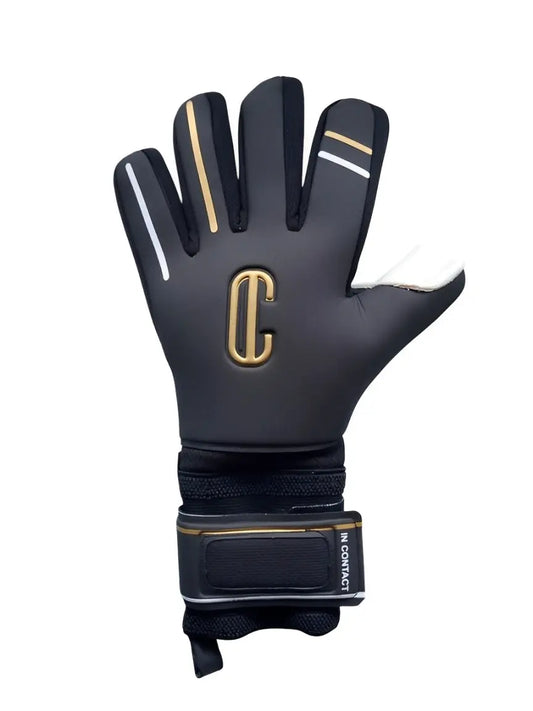 bakhånden til en profesjonell keeperhanske i fotball