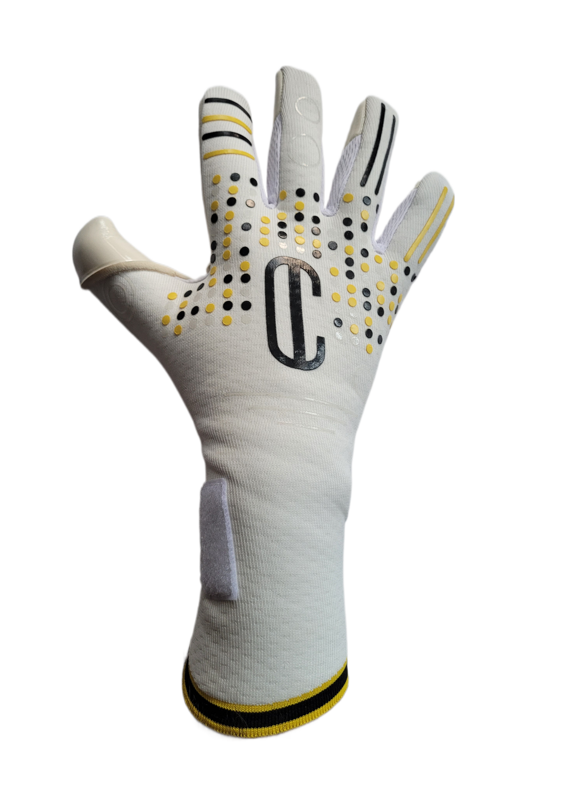 bakhåndflaten til en profesjonell keeperhanske