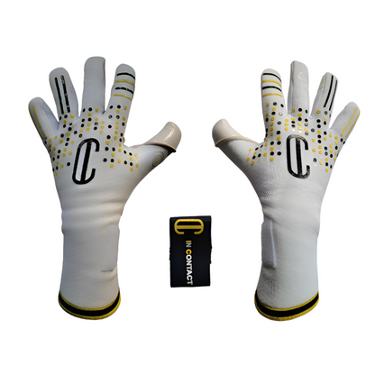 bakhåndflaten til en profesjonell keeperhanske