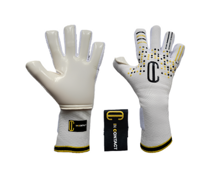 bakhånden og håndflaten til en profesjonell keeperhanske i fotball