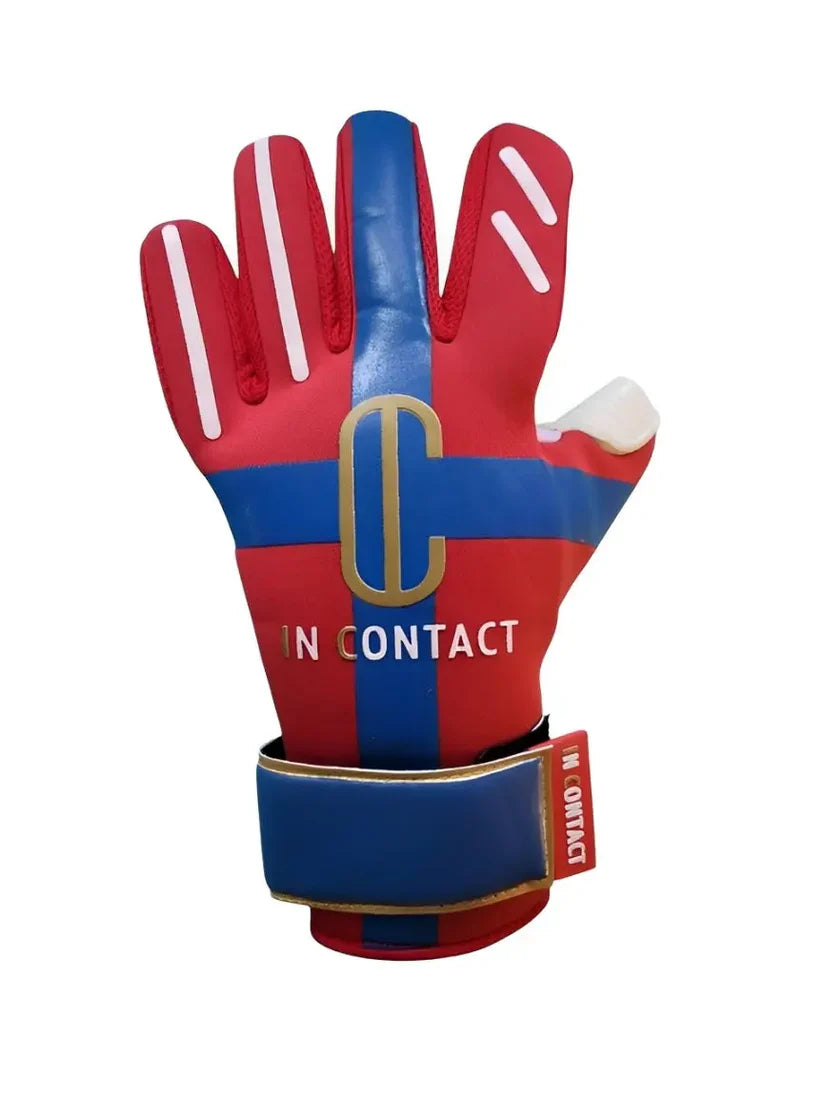 bakhånden til en barn keeperhanske i fotball.