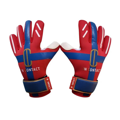 Både bakhånden til en barn keeperhanske i fotball