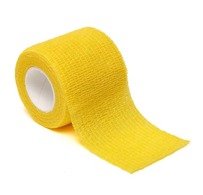 Selvklebende elastiske sportsbandasjer 5 meter lange og 2,5 centimeter brede. Ideell for fingerbeskyttelse.