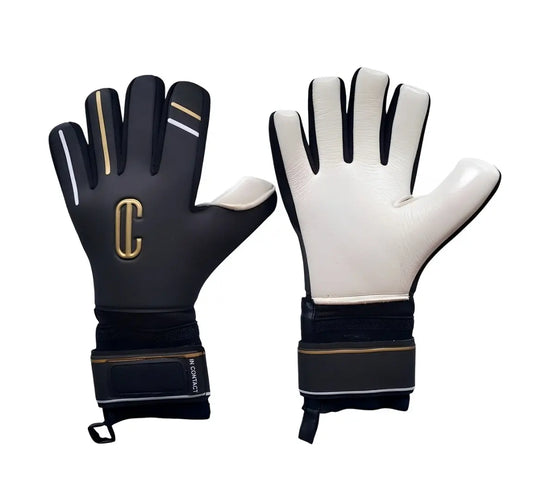 bakhånden og håndflaten til en barn keeperhanske i fotball.